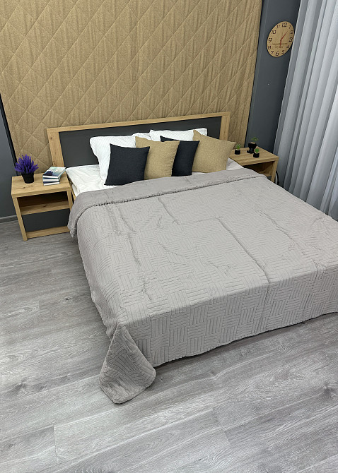 Плед-покрывало Премиум 220х240 см (+-5см) Светло-серый (87-224) Киев - изображение 5