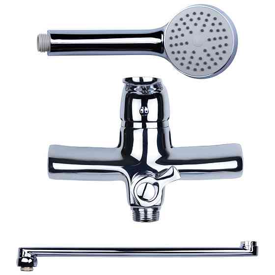 AQUATICA Смеситель NM Ø40 для ванны гусак прямой 350мм дивертор встроенный картриджный AQUATICA Киев