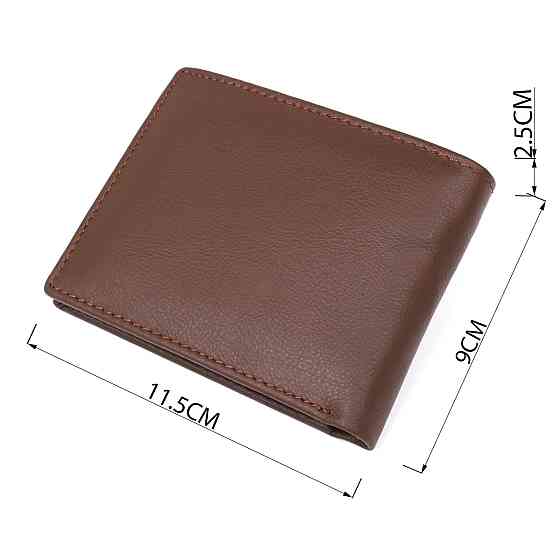 Чоловічий гаманець НОВИНКА Коричневий (ST Leather) Київ