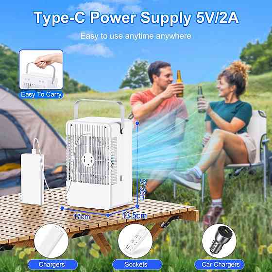 Портативный кондиционер HONMICON F28 белый 4-в-1 мобильный охладитель вентилятор увлажнитель 1500мл 10H таймер Киев