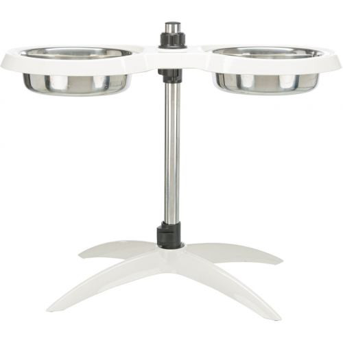 Миски Trixie для собак на регульованій підставці білі меламін/метал 2х1,6 л 21 см Київ - фото 3