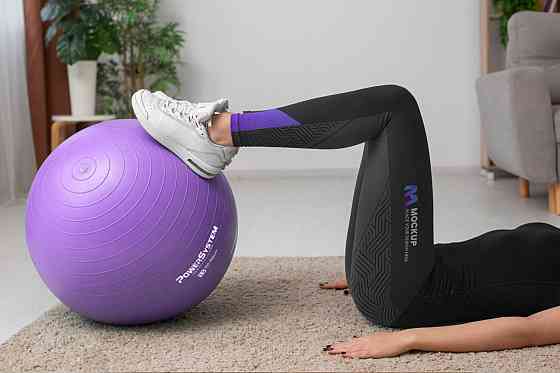 М'яч для фітнесу (фітбол) Power System PS-4011 Ø55 cm PRO Gymball Purple Каменское