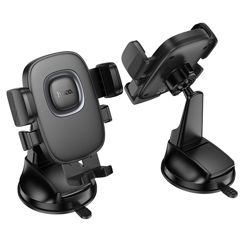Автотримач для телефона HOCO H76 Crown one-button car holder(center console) Black Metal Gray Одеса - фото 6