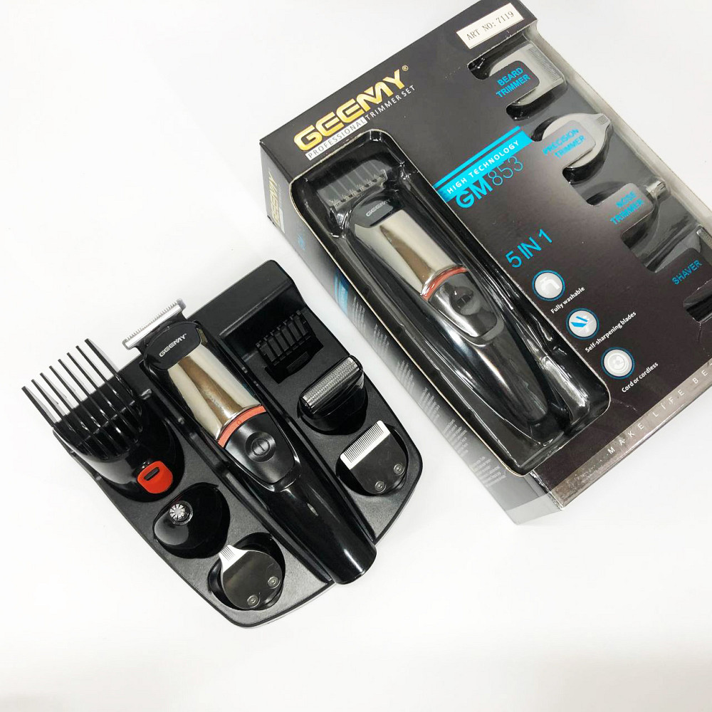 Тример для стрижки акумуляторний професійний Geemy GM-853, Професійна машинка для стрижки волосся JK-37 Івано-Франківськ - фото 1