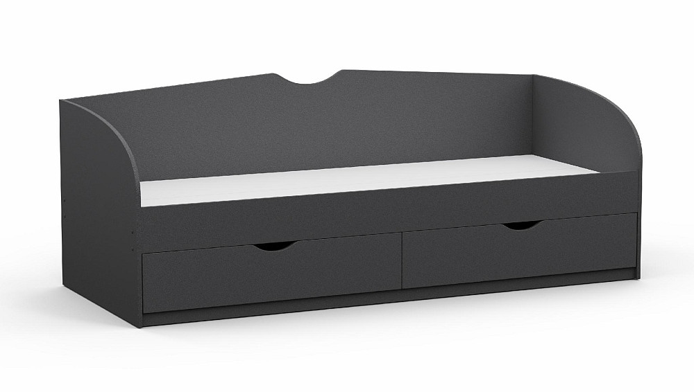 Кровать односпальная L-6, Антрацит, 2030х834х766 Львов - изображение 1
