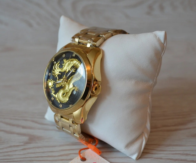 Чоловічий наручний годинник Skmei 9193 Дракон Чорний циферблат Вінниця - фото 11