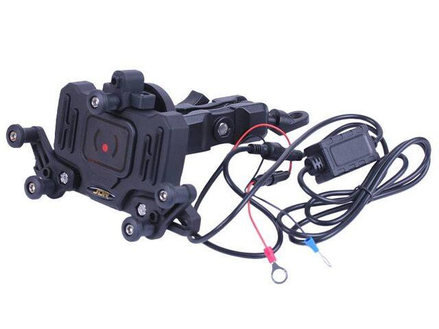 Держатель телефона HFCM-34 (крепление на руль), с ручкой и беспроводной зарядкой Мукачево - изображение 1