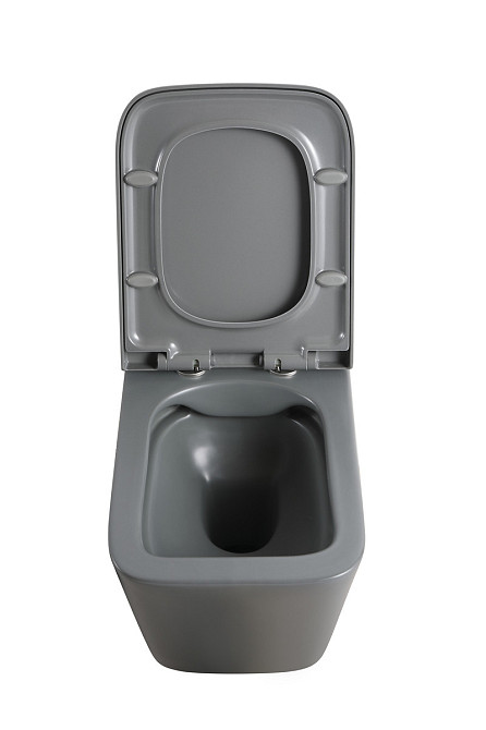 Унітаз підвісний Mixxus Premium QUADRO-0305-R GRAY 510x350x345mm система змиву RIMLESS (MP6656) Київ - фото 8