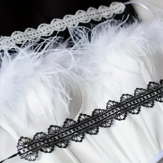 Женский кружевной чокер черного цвета – готический аксессуар на шею Киев