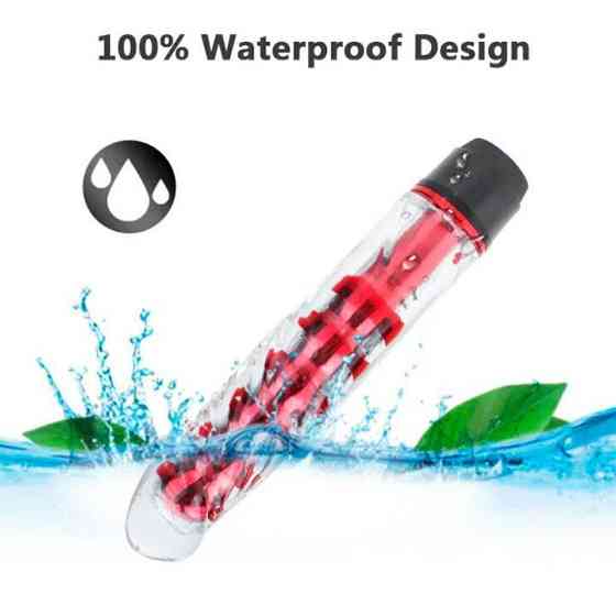 Силіконовий вібратор - Червоний - Вібратори Вінниця