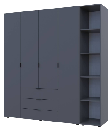 Комплект шаф для одягу Doros Гелар (2 шт.) 193,2х49,5х203,4 см Графіт (DRS-011153) Львів