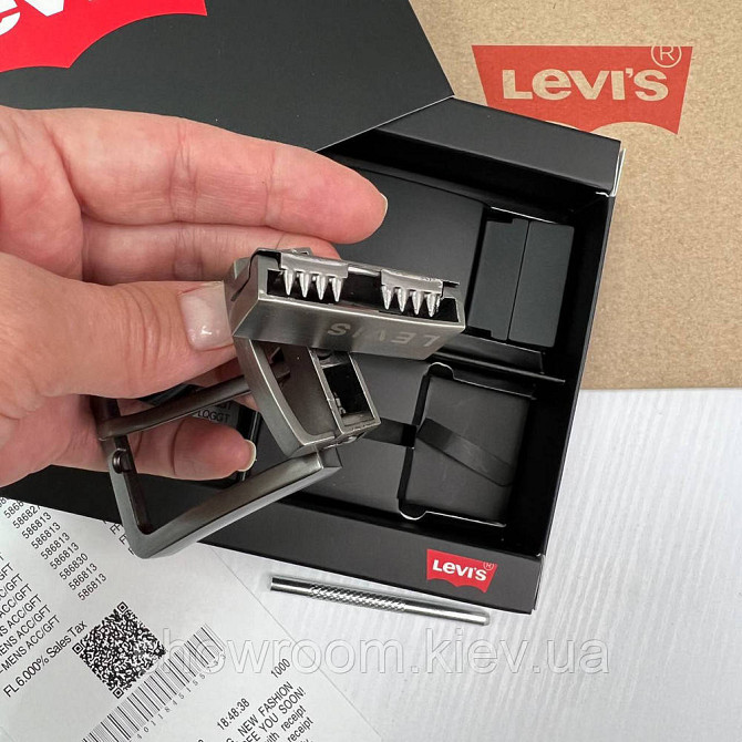 Чоловічий подарунковий набір (ремінь із двома пряжками) Levis (511) Київ - фото 8