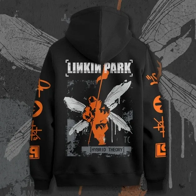 Худи мужское с принтом Linkin Park Hybrid Theory Orange Размер 52 Anime1252 Днепр - изображение 1