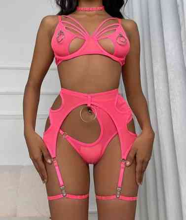 Комплект нижнего белья Бабочка эротический S розовый Киев