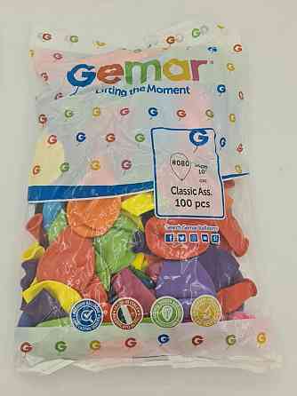 Надувні кульки асорті пастель 10" (25 см) 100 шт (1 пач.) Харків