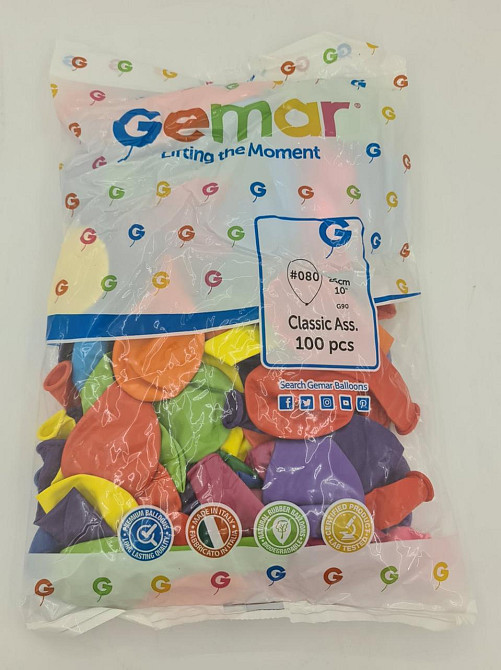 Надувні кульки асорті пастель 10" (25 см) 100 шт (1 пач.) Харків - фото 2