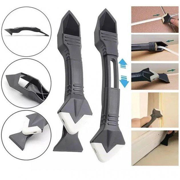 Пластиковый шпатель скребок для герметика и силикона удаление заделки швов silicone trowel scrap наб Полтава - изображение 1