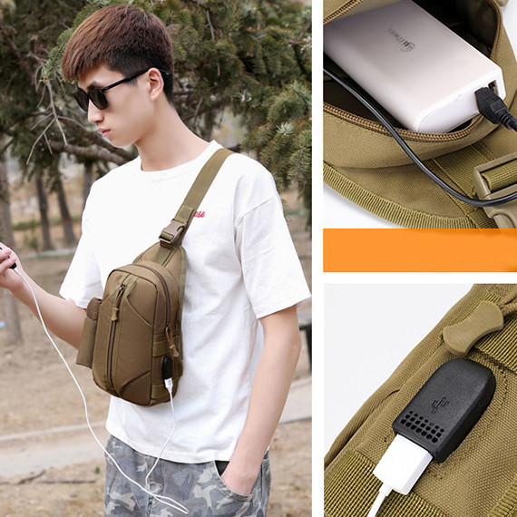 Чоловіча сумка через плече містка, Сумка для активного використання Практична чоловіча слінг EW-86 Івано-Франківськ - фото 2