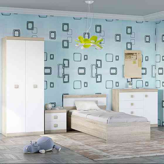 Спальня Детская Эверест Соната Комплект 7 (модульная - 4 элемента) дуб сонома + белый (DTM-2591) Днепр