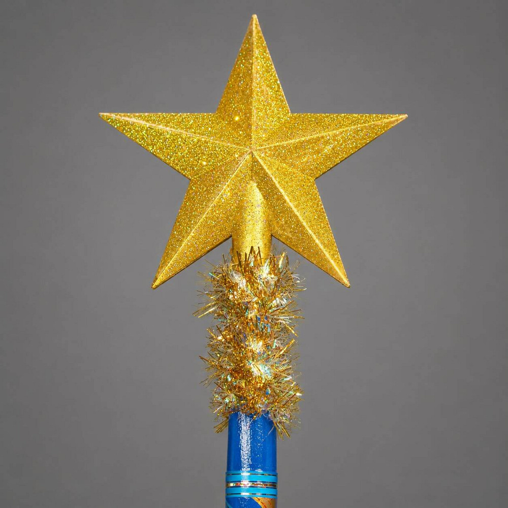 Посох 14072 карнавальный цельный, неразборный. 180-200 см, пластик, дерево, декор Киев - изображение 1