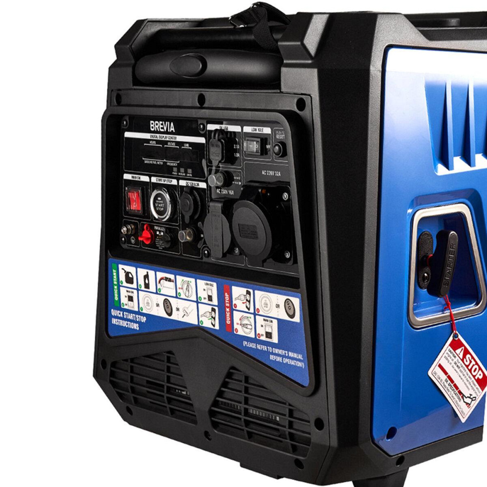 Генератор Brevia инверторный бензиновый 5,5 кВт (ном 5,0 кВт) с электростартером Киев - изображение 3