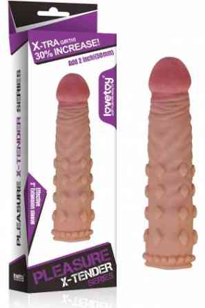 Насадка на член - Pleasure X-Tender Penis Sleeve Add 2" Flesh Sex Aura Київ