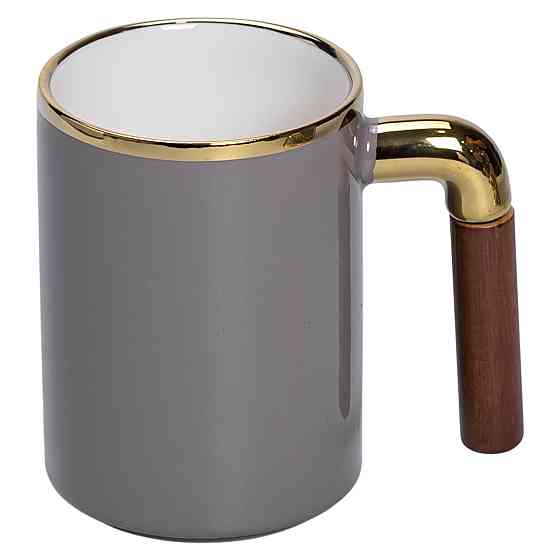 Набір чашок на металевій підставці 6 (шт) по 400 (мл) Сірий HP-26-12 Київ