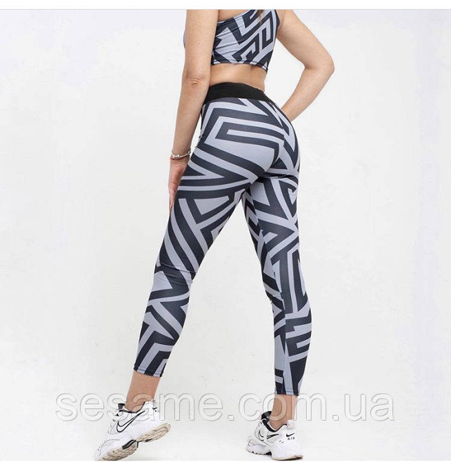 Костюм обтислий для йоги та фітнесу лосини та топ Харків - фото 2