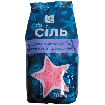 Соль для ванн ElenSee Натуральная морская с экстрактом лаванды 700 г (4820098542543) Винница - изображение 1