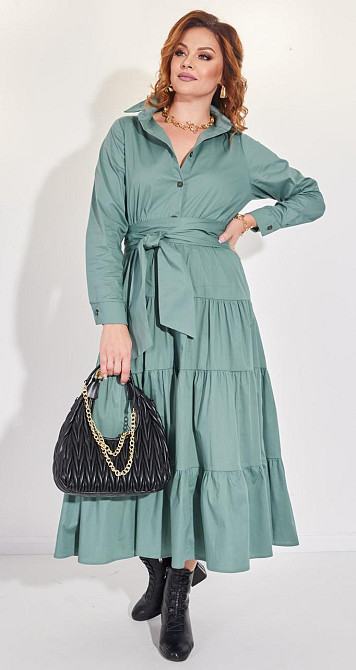 Коттоновое платье с оборками (42) Киев - изображение 1