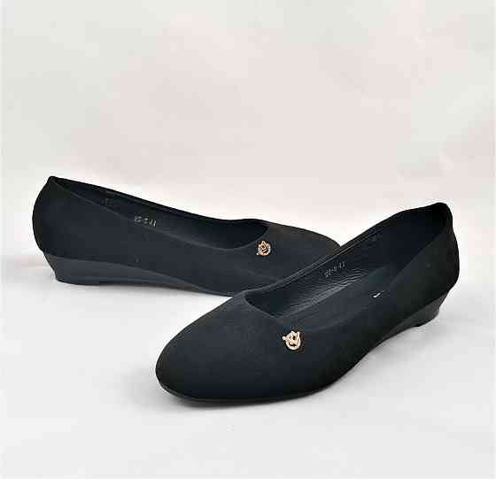 . Жіночі Балетки Чорні Мокасини Туфлі Замшеві (розміри: 41) — 5-4 Дніпро