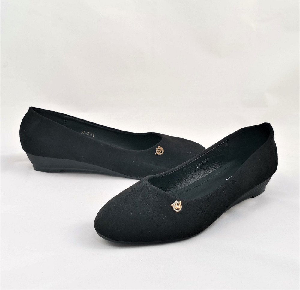 . Жіночі Балетки Чорні Мокасини Туфлі Замшеві (розміри: 41) — 5-4 Дніпро - фото 2