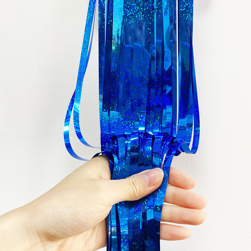 Дощик для фотозони з голограмою прикраса 245 см на 92 см синій Київ - фото 10