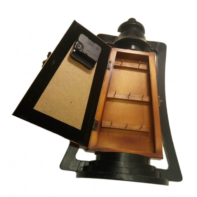 Ключниця з натурального дерева Блок з годинником Київ - фото 2