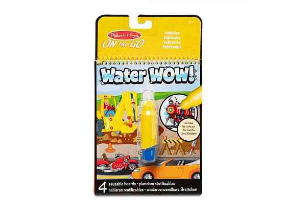 Раскраска водная Melissa Doug с ручкой «Транспорт» Water WOW SM93200/6074877 ТМ SPIN MASTER Киев