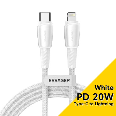 Дата кабель USB-C to Lightning 3.0m 3A white Essager (EXCTL-CHC02) Вінниця - фото 1