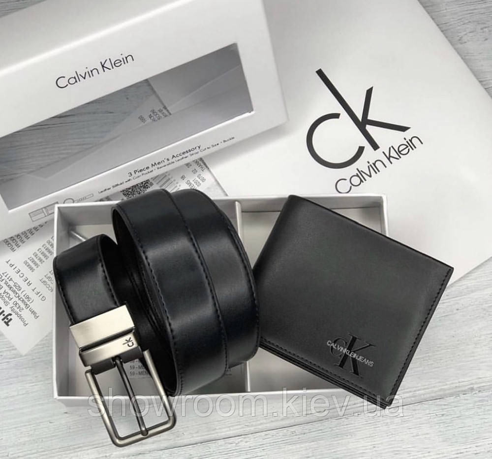 Чоловічий подарунковий набір портмоне та ремінь (439) Київ - фото 1