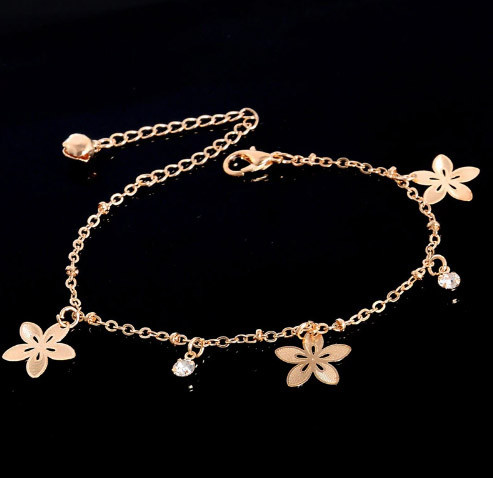 Браслет на ногу с подвесками Цветы Киев - изображение 1