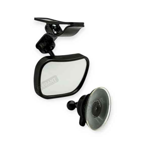 Дзеркало заднього виду жіноче на присосці та прищіпці 90х60мм салонне Мукачево