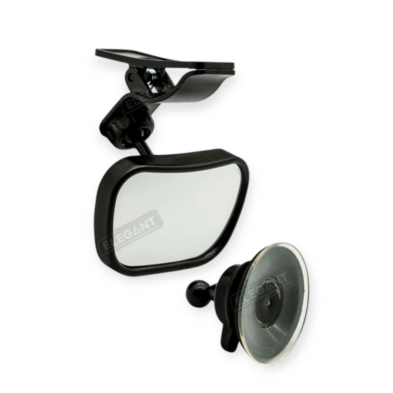 Дзеркало заднього виду жіноче на присосці та прищіпці 90х60мм салонне Мукачево - фото 1