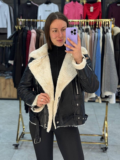 Жіноча Стильна та тепла дублянка у популярному фасоні   штучне хутро Одеса - фото 8