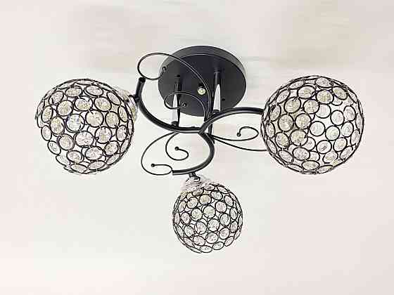 VALESO Люстра стельова на 3 плафони 2348C/3 Чорний+Хром Коломыя