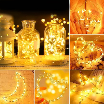 Гирлянда ColorWay Струна LED 100 10 м теплый цвет 3 AA Battery (CW-G-100L10NB) Винница - изображение 11