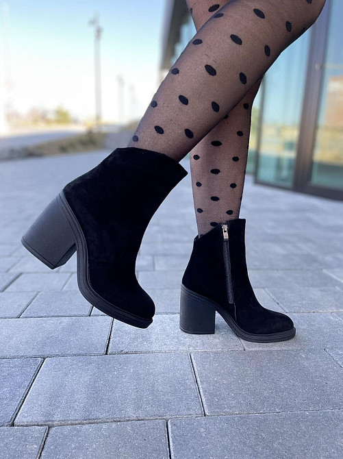 Lexi Черевики жіночі Lexi чорні натуральна замша каблук 9см (3048) 36р. Коломыя - изображение 6