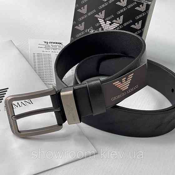 Мужской кожаный брендовый ремень GA (301) Киев