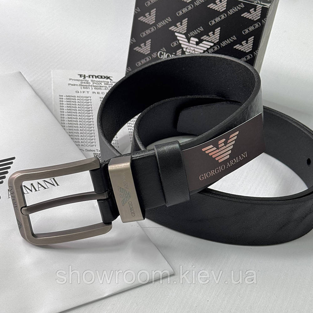 Мужской кожаный брендовый ремень GA (301) Киев - изображение 3