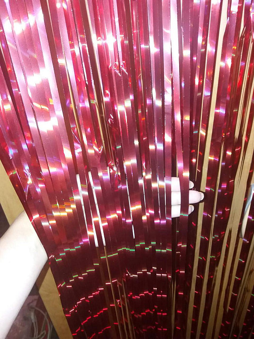 Дождик штора с голограммой 2 м на 1 м красный Киев - изображение 5