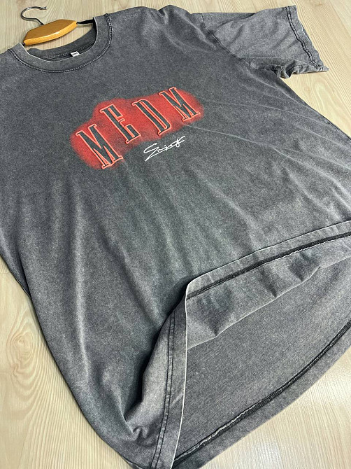 Футболка женская YUJIE YISHANG 160 оверсайз тай-дай большие размеры, серый, one size Киев - изображение 3