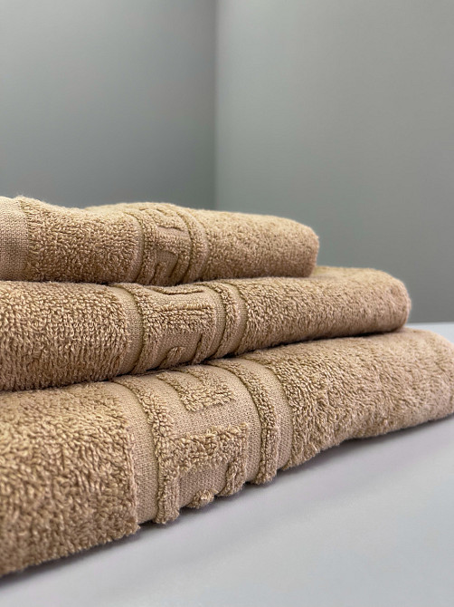 Махровий рушник Ideal Textile Greek 33х60 см бежевий (56860577) Чернівці - фото 3