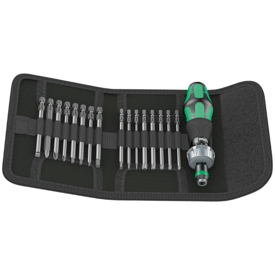 Трещоточна викрутка-бітотримач 1/4" Wera 16-в-1 з дюймовими подовженими бітами 89мм 05051041001 Одеса